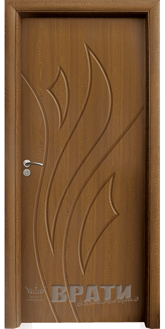 Интериорна HDF врата, модел 033-P Златен Дъб