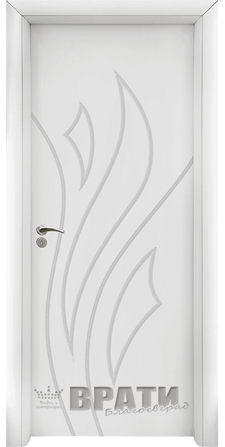 Интериорна HDF врата, модел 033-P Бяла