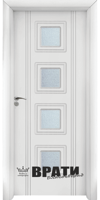 Интериорна HDF врата, модел 021 Светъл цвят Бял