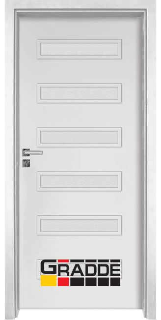Интериорна HDF врата, модел Gradde Schwerin, Бял Мат
