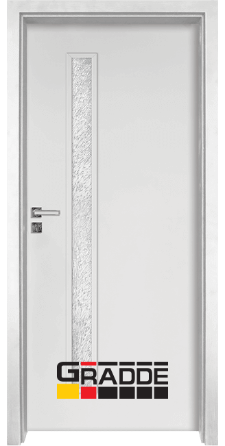 Интериорна HDF врата, модел Gradde Wartburg, Бял Мат