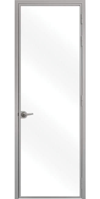 Стъклена интериорна врата Lusso L-0, каса Сив Мат